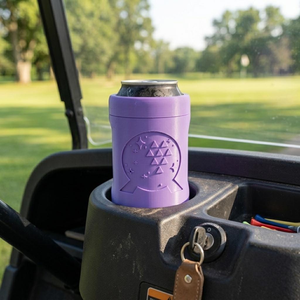 Purple EPCOT Themed Can Cozie for 12oz Cans — 3D printed by Space Coast Designs